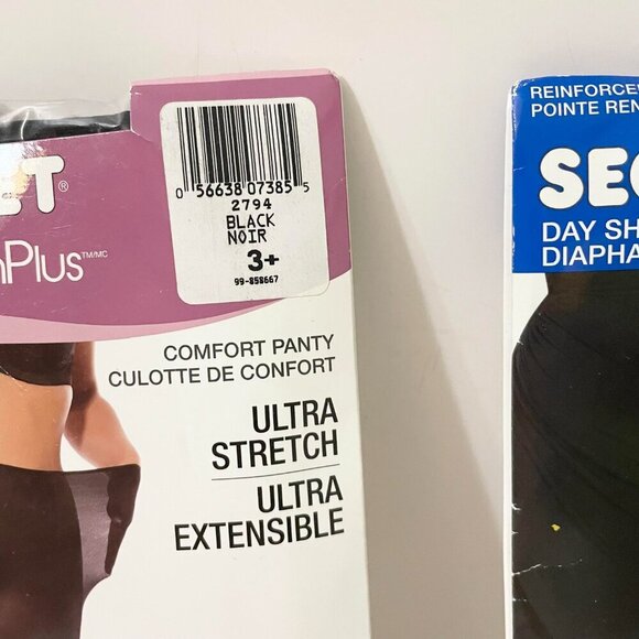 Secret Freedom Plus and Day Sheet Pantyhose Black Size 3X and 3+ - Picture 15 of 15